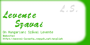 levente szavai business card