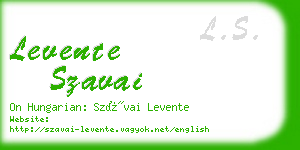 levente szavai business card